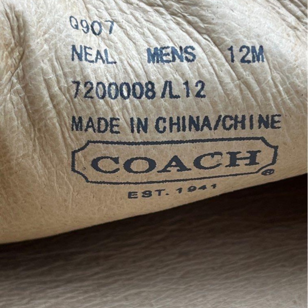 Coach Mens Q907 Neal Black Signature Moc Toe Slip On Penny Loafer Shoes Size 12M - Picture 5 of 6